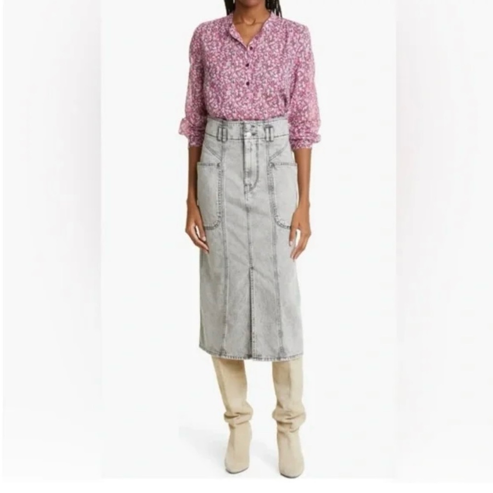 Isabel Marant Jupe Toria Light Grey Midi skirt